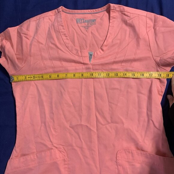 Grey's Anatomy By Barco Women's Medical Scrub Top Rose poly rayon Size Medium - Picture 9 of 10